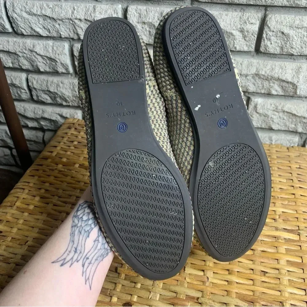 ROTHY'S Limited Edition Round Toe Metallic Multi Flat - Picture 7 of 10
